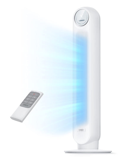 DREO Tower Fan for Bedroom, 28ft/s Velocity, Ultra Quiet Fan, 8 Speeds